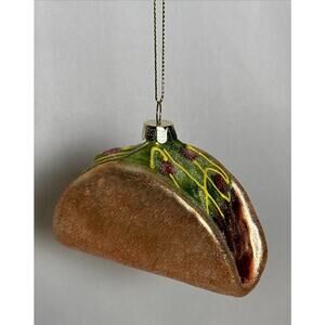 Taco Glass Ornament 4 Inch